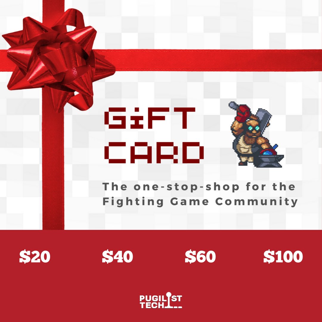 PugilistTech's tweet photo. Have a mate’s birthday coming up and not sure what to get them? Our Pugilist Tech Gift Cards are the perfect gift for someone in the Australian FGC! With $20, $40, $60, &amp; $100 variants, they can use this card to buy anything from the Pugilist Tech online store. https://t.co/icmaJiPDIy