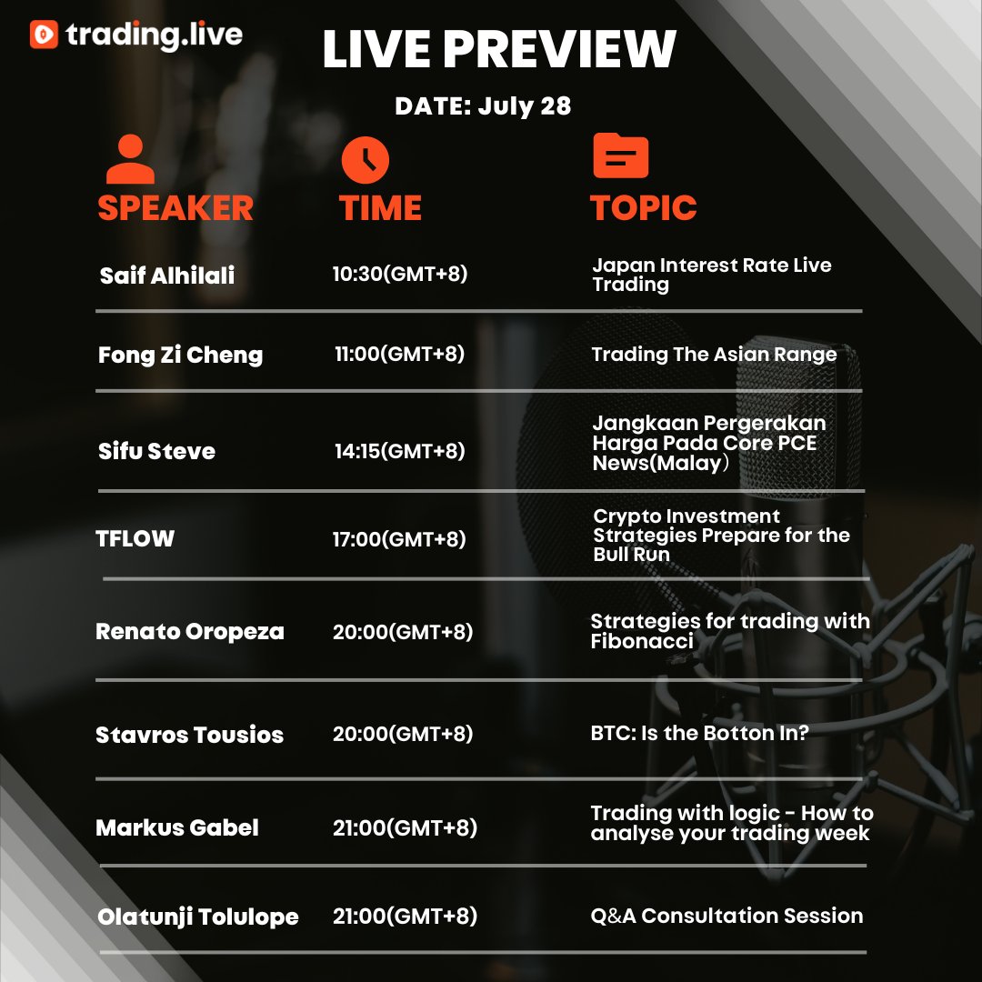 TradingLive_'s tweet photo. Are you interested in forex trading? 🧐Do you want to learn from the experts and get a glimpse into the world of forex trading? Come join our exciting webinar series!🙌
👉Check the webinar schedules today:
#TRADINGTIPS #forextrading #livetrading https://t.co/gY4kV6Lmta