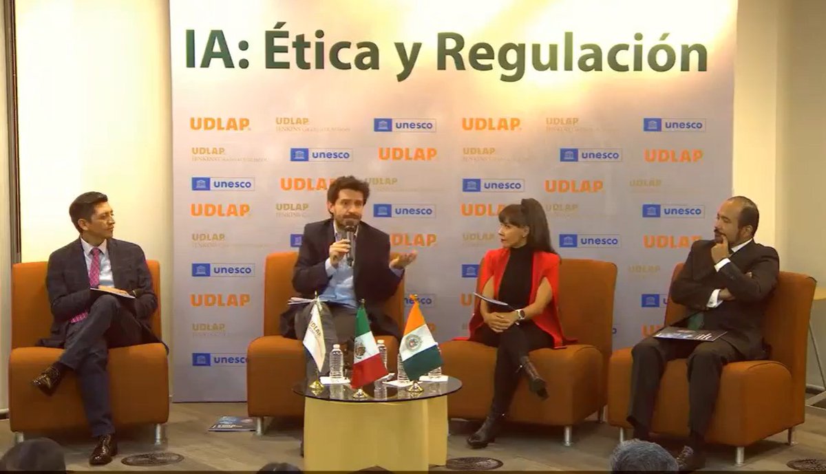 udlap's tweet photo. En su calidad de representante de la @UNESCOMexico, el Mtro. Andrés Morales, explicó que China y Estados Unidos son los dos países que más han invertido en desarrollo de inteligencia artificial.
#IAÉticayRegulación #UDLAPConecta https://t.co/bKlP5XVB5K