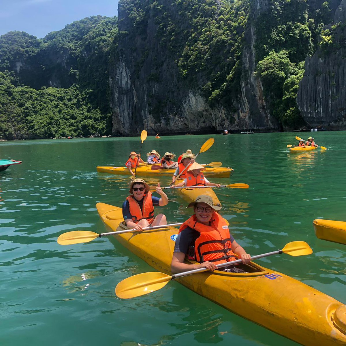 IGSHumanities's tweet photo. Some more pictures- kayaking in Ha Long Bay edition! @Ilkleygrammar https://t.co/nAZjHsbRaA