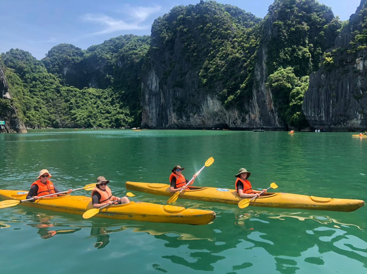 IGSHumanities's tweet photo. Some more pictures- kayaking in Ha Long Bay edition! @Ilkleygrammar https://t.co/nAZjHsbRaA