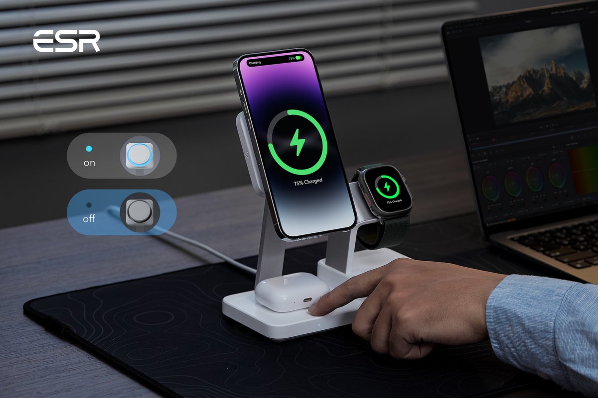 esrtechofficial's tweet image. 💼 Work-Friendly Charging 👔

When it&apos;s time to focus, the CryoBoost on/off button lets you turn the phone-cooling fan and status light off for uninterrupted work ✍

bit.ly/3NVSXXc

#WorkFriendly  #6in1Charger #UninterruptedWork #ESRmagsafe #apple #charging #linkinbio
