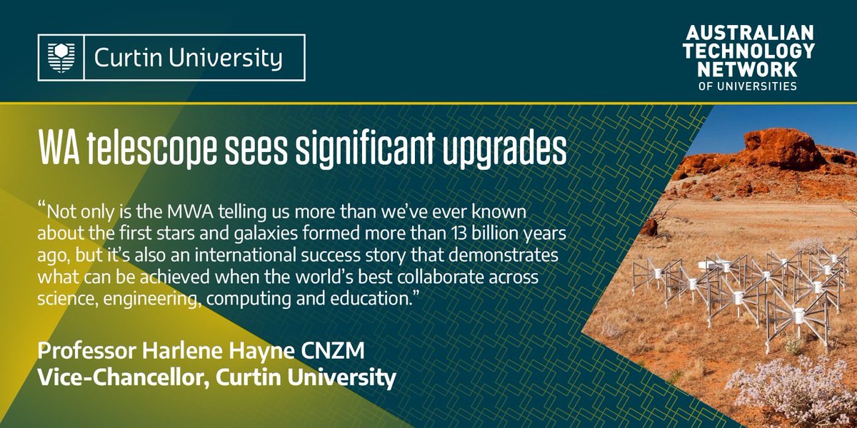 The innovative MWA Telescope <a href="/mwatelescope/">MWA</a> in rural #WA marks a decade of operations with new upgrades that would help us look even deeper into the secrets of the universe.

Read more about this mega project: bit.ly/3QgZ9vv

#space #discovery #HigherEducation <a href="/CurtinUni/">Curtin University</a>