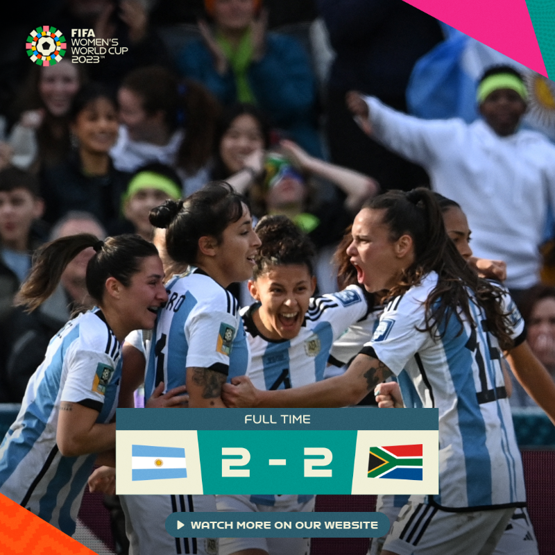FIFAWWC's tweet photo. #ARG and #RSA put on a show. 🤩

#BeyondGreatness | #FIFAWWC