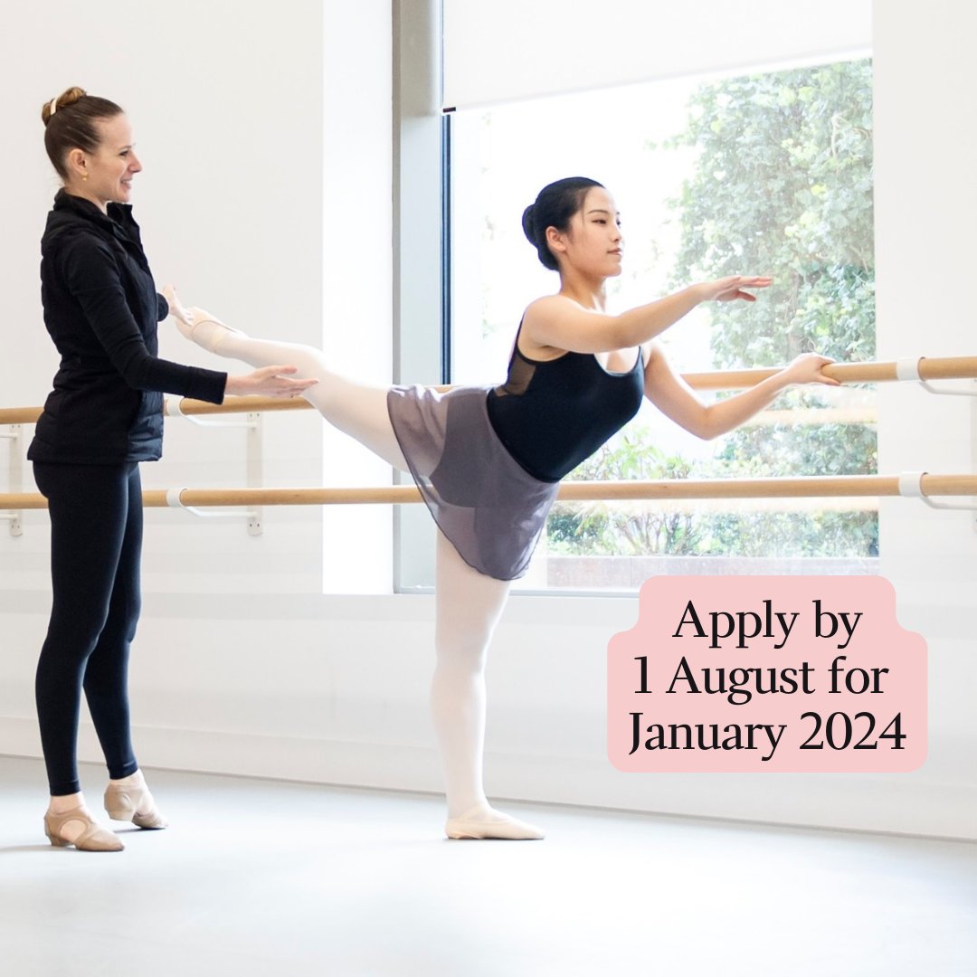 Apply by 1 August 2023 to start your teacher training journey in 2024 with our Certificate in Dance Teaching (Ballet). Study part-time, through a combination of independent study, online learning and studio-based teaching practice bit.ly/3K9XBQm