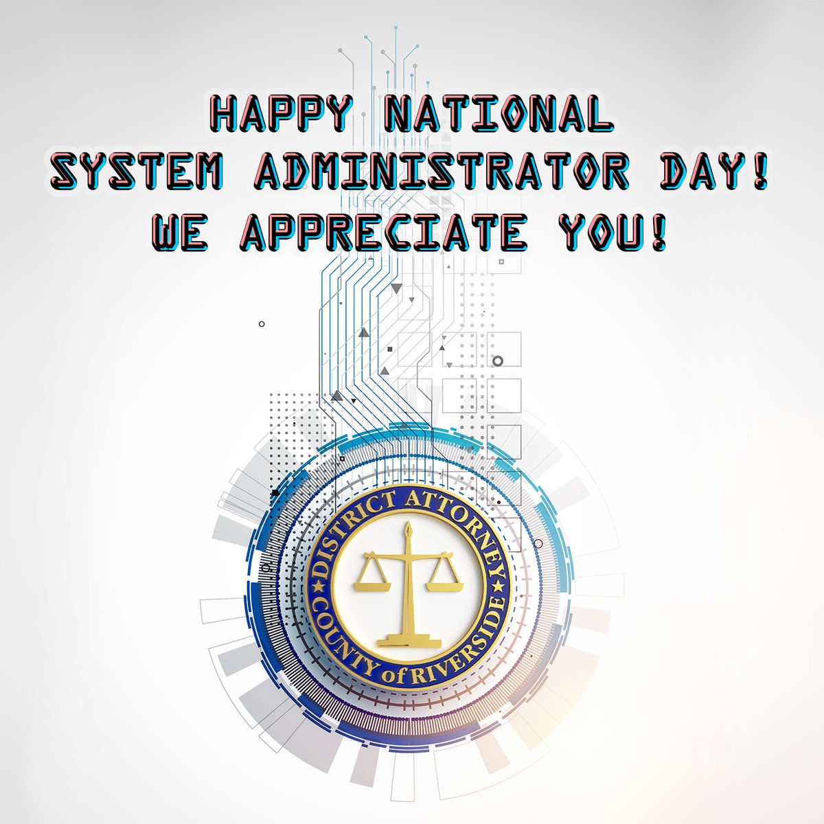 RivCoDA's tweet photo. On this #SystemAdministratorDay, we express our gratitude to our amazing Technology Services Bureau (TSB) team. Their expertise & tireless efforts keep our systems running smoothly day in & day out. Thank you for all that you do to ensure our digital world stays safe & secure! https://t.co/IYqKgt4I7A