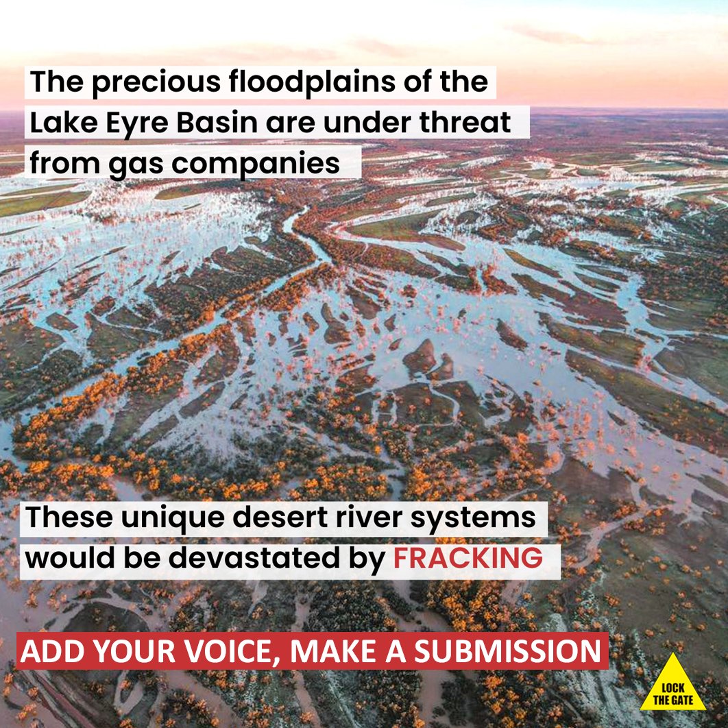 LockTheGate's tweet photo. We've made it easy for you to make a submission to the Qld government, asking them to protect the Lake Eyre Basin from fracking. Please add your voice here: https://t.co/MPu5LJ5m3d #auspol #qldpol #lockthegat https://t.co/xoD9iJnWGv