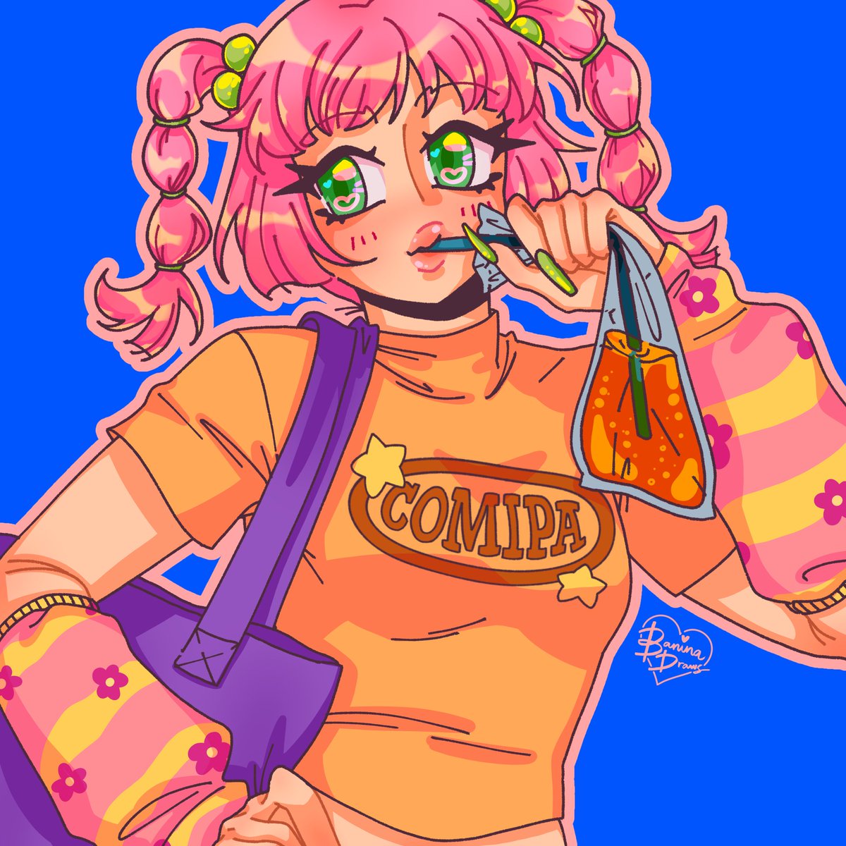 baninadraws's tweet photo. ice cold soda in a plastic baggie hits DIFFERENT 🫡🧡 

#artph https://t.co/GUGPmHsw3w