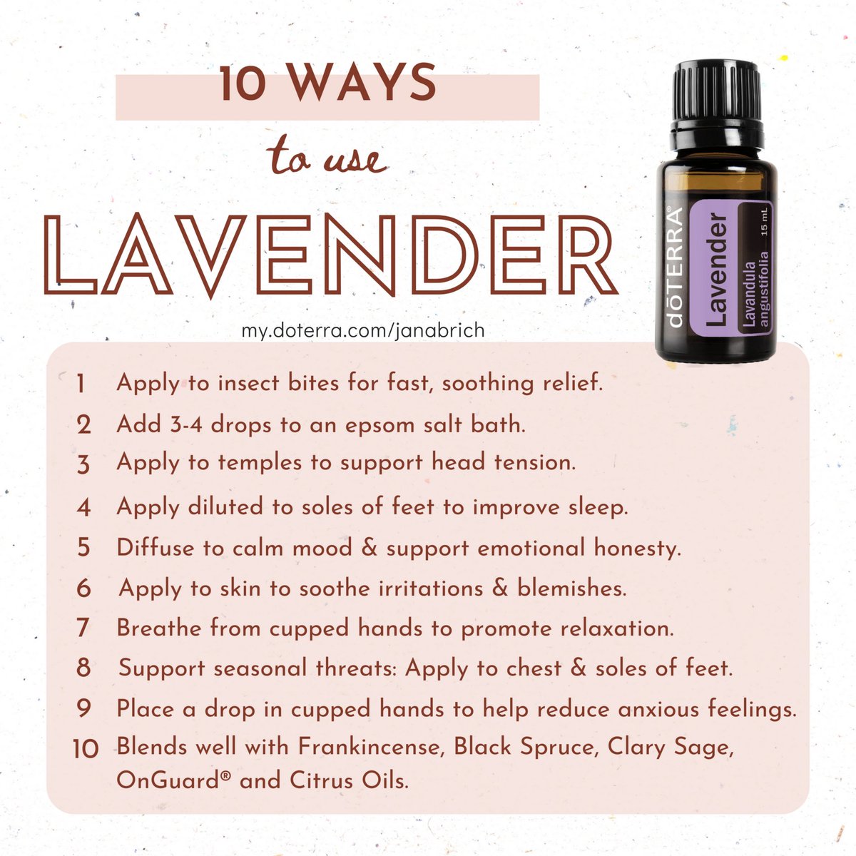 janabrich's tweet image. It&apos;s #Thursday and I&apos;m loving my evening routine with essential oils! I&apos;m diffusing lavender to relax.. What essential oils do you use for your evening routine? #ThursdayRoutine #EveningRoutine #EssentialOils