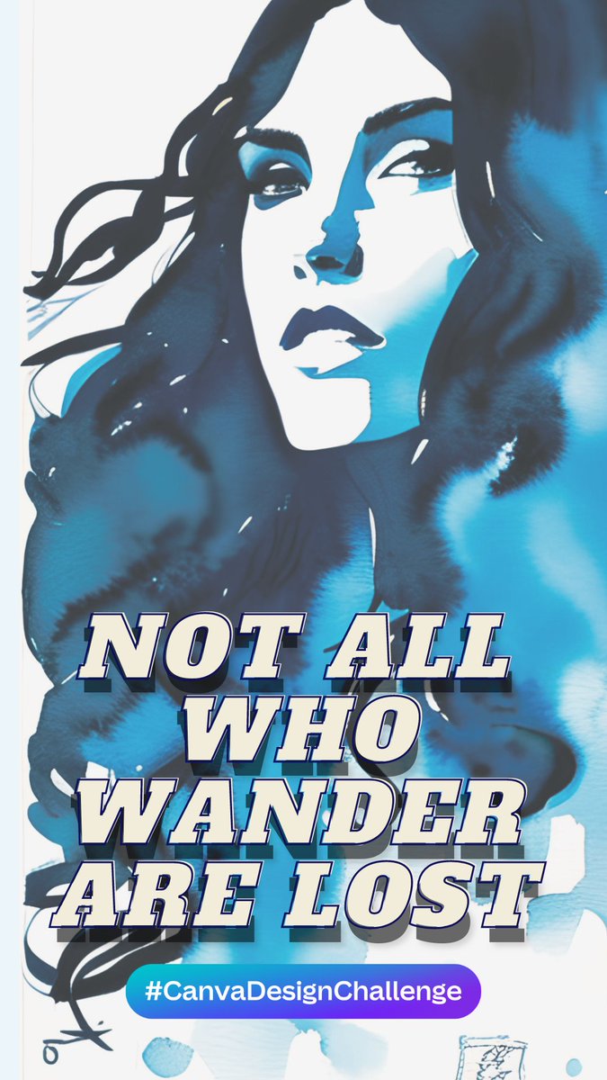 Prog420ress's tweet photo. #CanvaDesignChallenge Watercolor in Blue. https://t.co/0S4nJfiwry