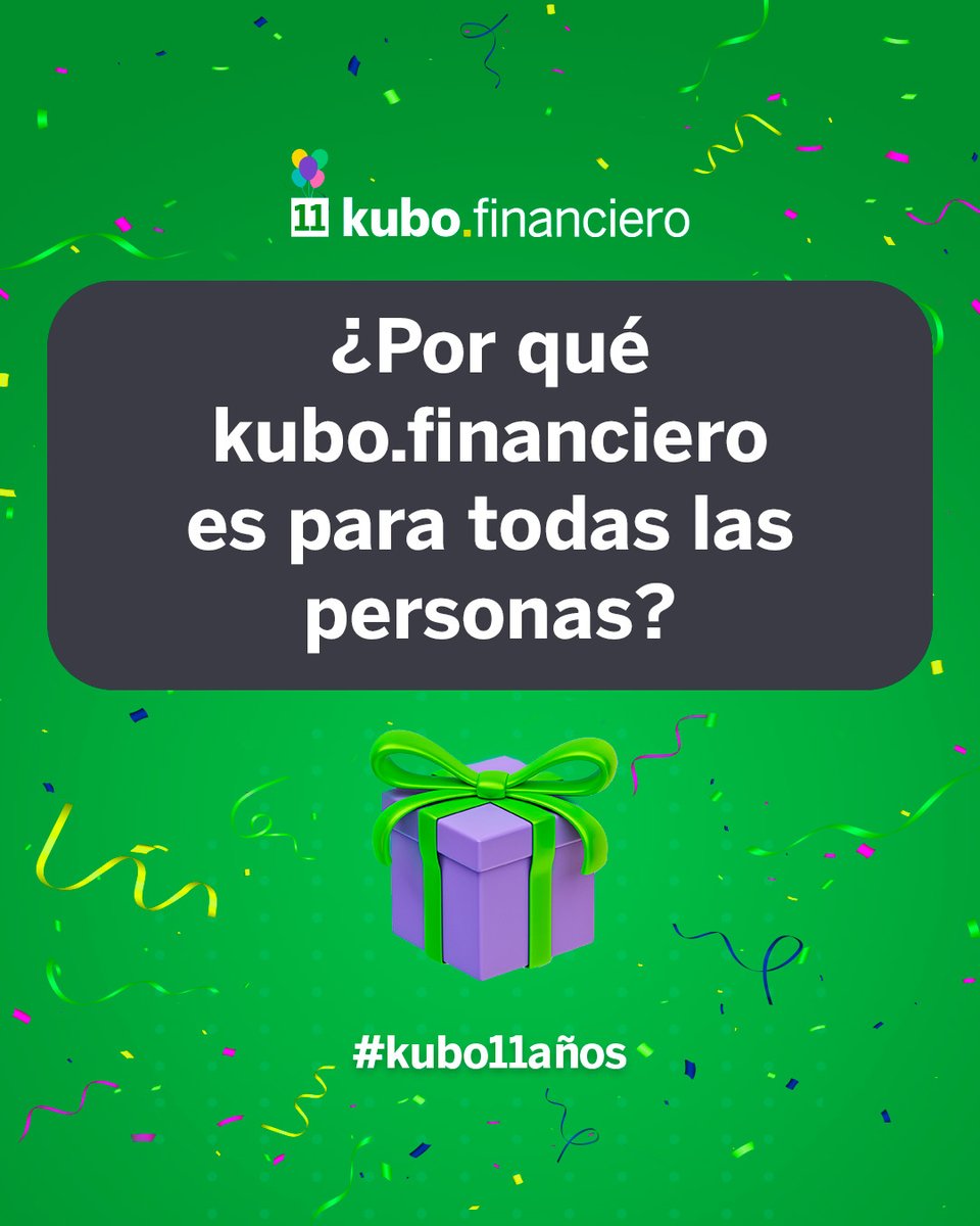 ¡Un segundo regalo que es para todas las personas! 🎁
Nos encontramos disponibles para ti cuando quieras, puedes descargar la App kubo.financiero y comenzar fácilmente. 📲 Abrimos hilo para contarte más. 🧵
