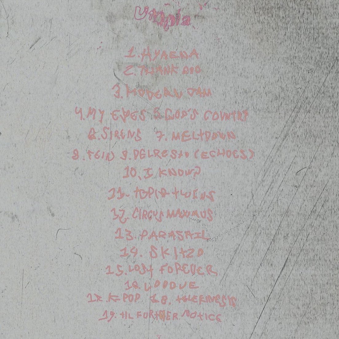 UTOPIA TRACKLIST 🖤
