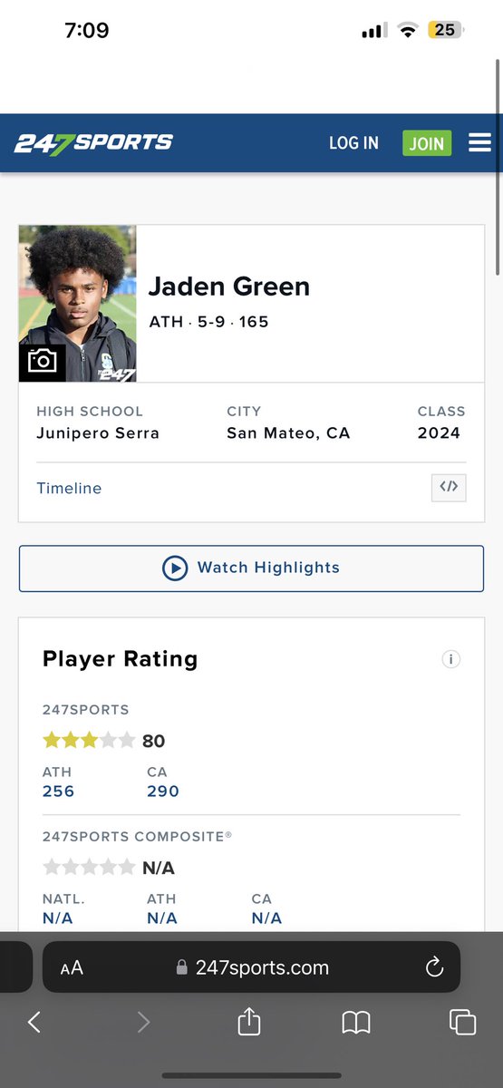 Thankful to be ranked a 3 star ATHLETE! <a href="/BrandonHuffman/">Brandon Huffman</a> <a href="/PadreFootball_/">Serra Padres Football</a> <a href="/coachwalsh20/">Patrick Walsh</a> <a href="/Ogthetruth/">Coach OG</a>