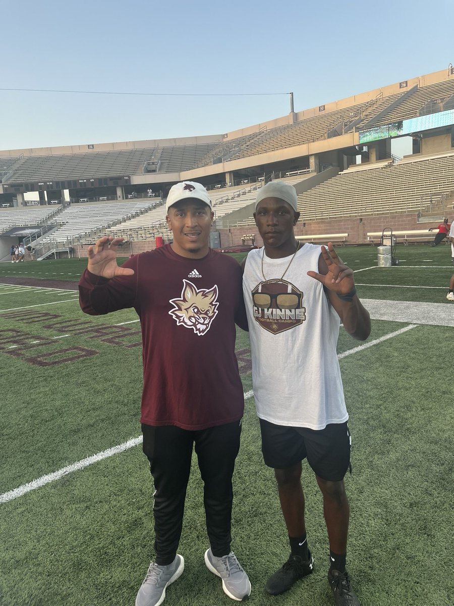 Alijah Prosser (@alijahprosser4) on Twitter photo #AGTG After a great camp and conversation with <a href="/_CoachGregg/">Matthew Gregg</a> blessed to receive an opportunity to play at Texas State!! #EatEmUp #AGTG After a great camp and conversation with <a href="/_CoachGregg/">Matthew Gregg</a> blessed to receive an opportunity to play at Texas State!! #EatEmUp