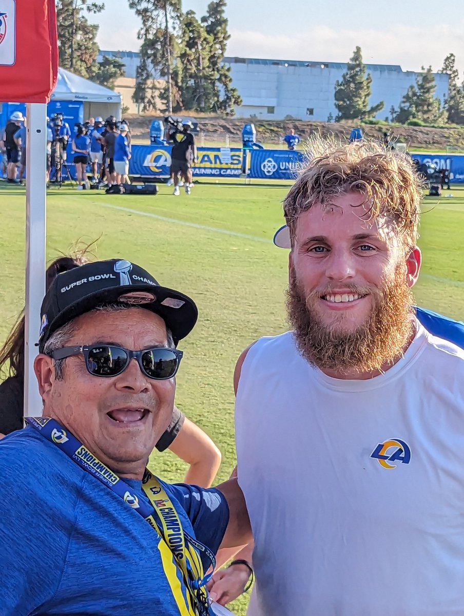 For an @CityofOxnard boy who idolized Deacon Jones and Jack Snow, to meet @RamsNFL greats @AaronDonald97 and @CooperKupp is the thrill of a lifetime. Go #Rams #RamsHouse #NFLTrainingCamp