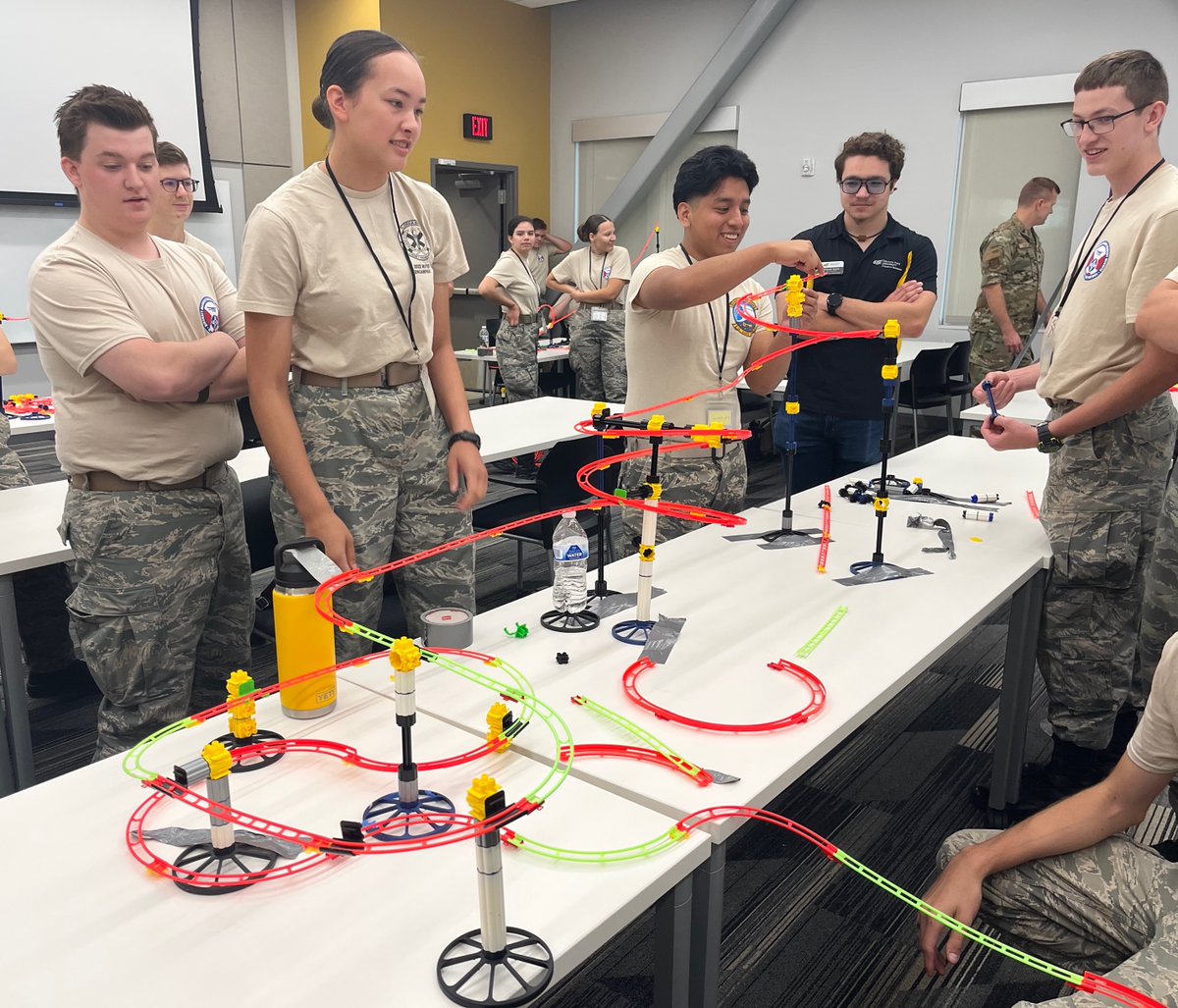 WSUEngineering's tweet photo. Thank you to the @CivilAirPatrol group of high school and college students that visited us earlier this week! We enjoyed providing tours and guiding a fun engineering activity.💚🎢 #wichitastate  #campustour #collegevisit #wsuengineering #civilairpatrol https://t.co/3Ps4dH0XTB