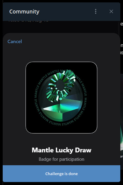 Crypto_Benz's tweet photo. ไปร่วมสนุกกันครับ หมดเขต 10 เดือนหน้า
กิจกรรม raffle 10k $MNT
เข้าเทเลแกรมด้านล่างหรือลิงค์นี้
👉 https://t.co/3pyuXfkprO
ทำตามบอทจะมีเควสแนะนำ Mantle เข้าห้องเทเล mantle กับรีทวิต และเควสสุดท้ายกรอกเลขวอลเลท ทำเสร็จได้ badge แล้วรอประกาศผลครับ https://t.co/BTq6SXgKHb