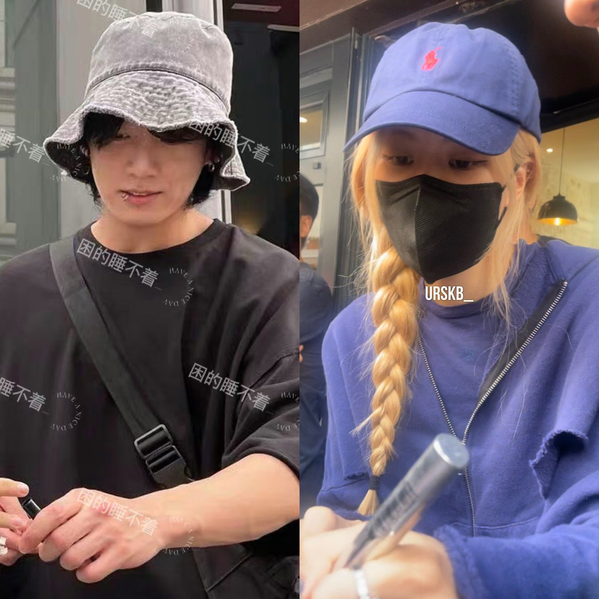 rosekookpic's tweet photo. cuties attending to their fans 🤍 https://t.co/3XznlgHusp