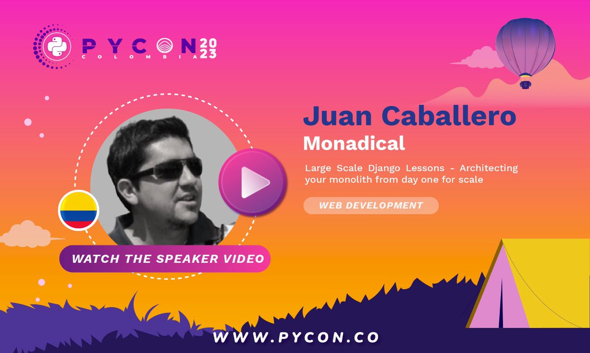 pyconcolombia's tweet image. Watch the video of Juan Diego Caballero, he teaches us about &quot;Large Scale Django Lessons - Architecting your monolith from day one for scale”

 youtu.be/1WoHokIAul0   

Follow him:

Github: github.com/jdcaballerov
Twitter: 

#PyconColombia2023 #Tech