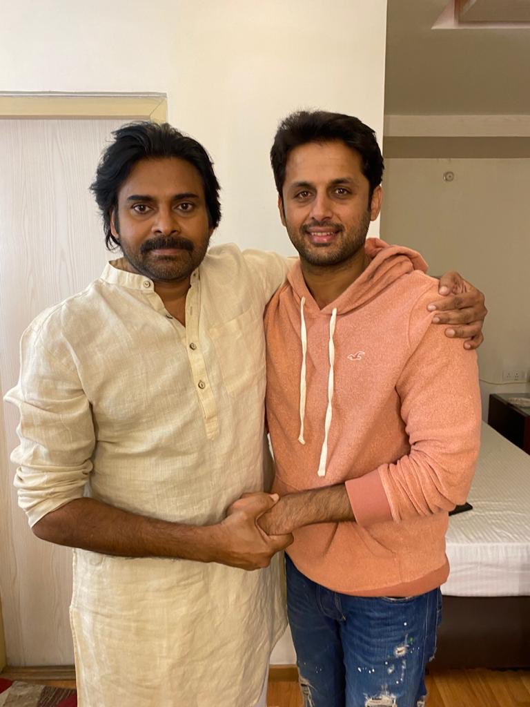 rameshishq's tweet photo. Wishing #PawanKalyan garu &amp; #SaiDharamTej garu and the entire team of #Bro for grand release tomorrow with best wishes from @actor_nithiin fans 😊

#BroFromTomorrow
#Nithiin #BroTheAvathar #EXTRA - ORDINARY MAN #nithiin32 https://t.co/mdTtnc53os