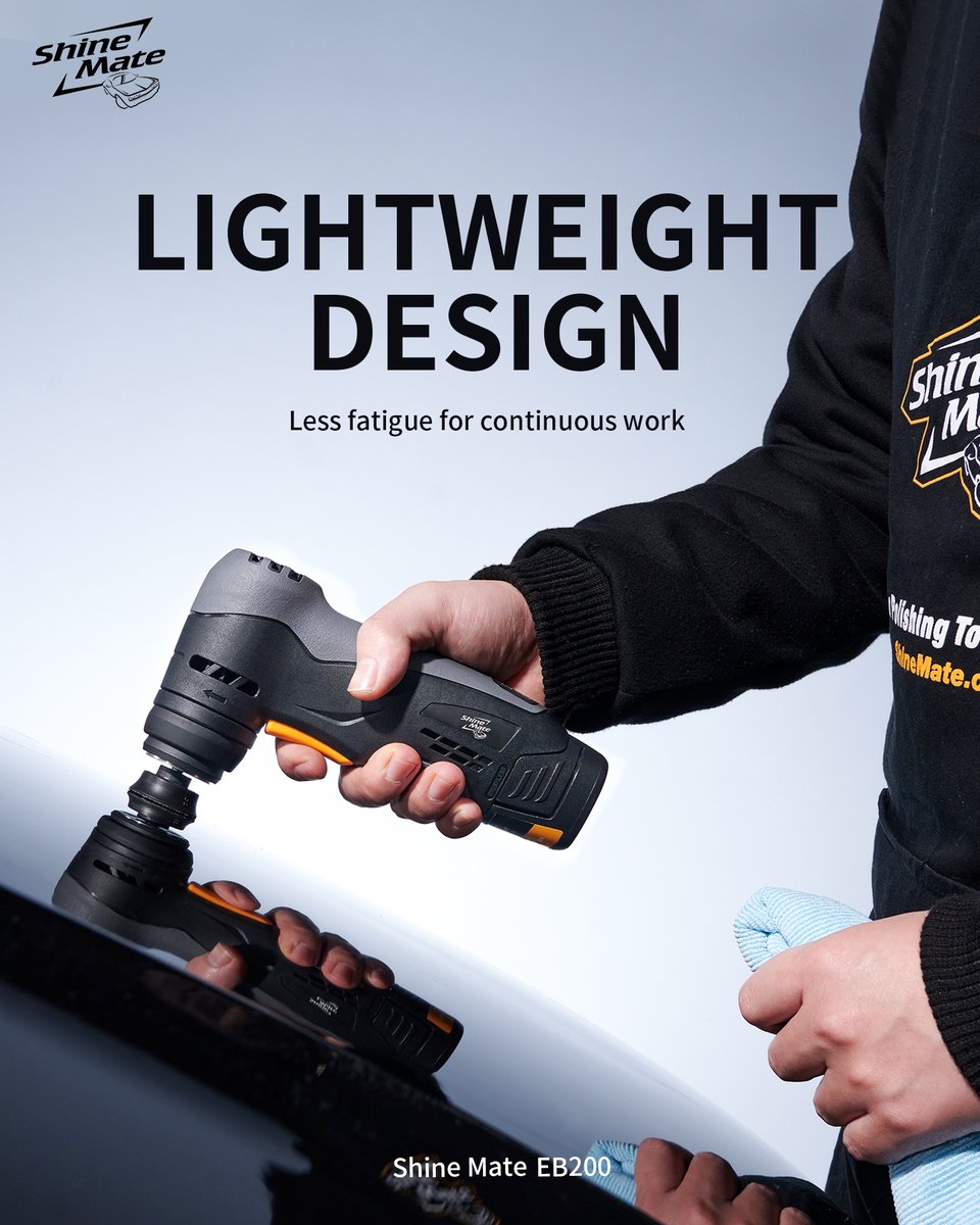 Shinemate1's tweet photo. ShineMate EB200, Cordless Spot Sander 3mm orbit, 40min working time #detailing #polisher #carcare #carwash #shinemate #automotive #powertools #polishing #autodetailing #restoration #paintcorrection #sander #electricsander #sanding https://t.co/cvSjpvuCAo
