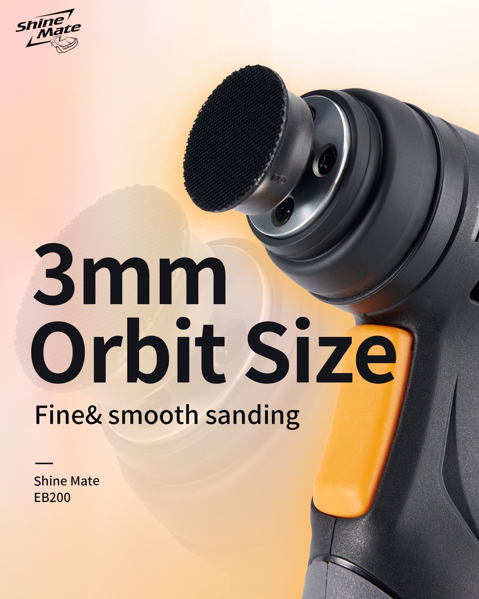 Shinemate1's tweet photo. ShineMate EB200, Cordless Spot Sander 3mm orbit, 40min working time #detailing #polisher #carcare #carwash #shinemate #automotive #powertools #polishing #autodetailing #restoration #paintcorrection #sander #electricsander #sanding https://t.co/cvSjpvuCAo