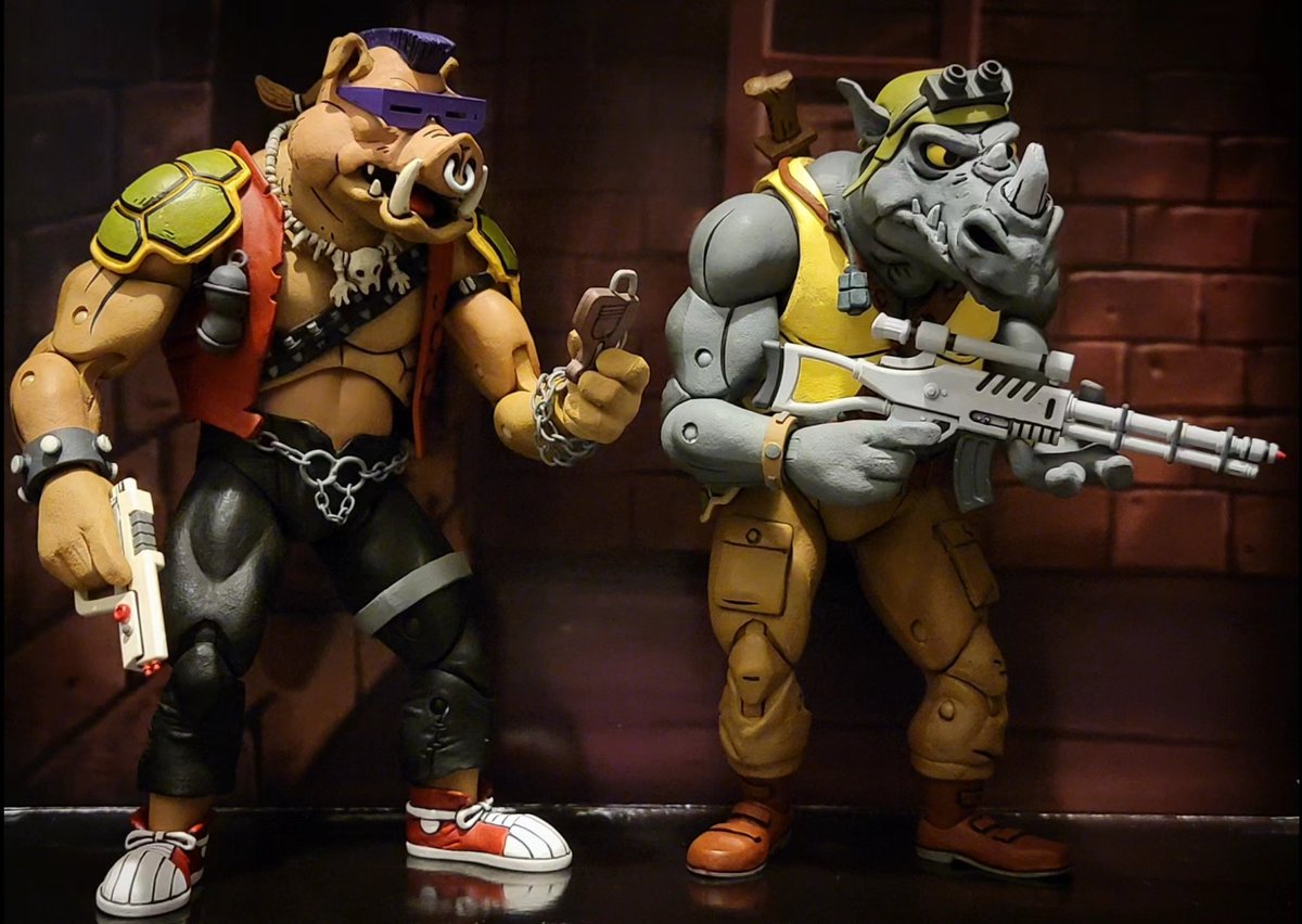 These two have been locked away in their plastic prisons for far too long. Time to let them breathe.
•
•
•
•
•
•
•
#Bebop #Rocksteady #TMNT #TeenageMutantNinjaTurtles #TMNT1987 #TurtleThursday #NECA #FigLife #ScratchThatFigureItch #ActionFigures #Toys #Collectibles