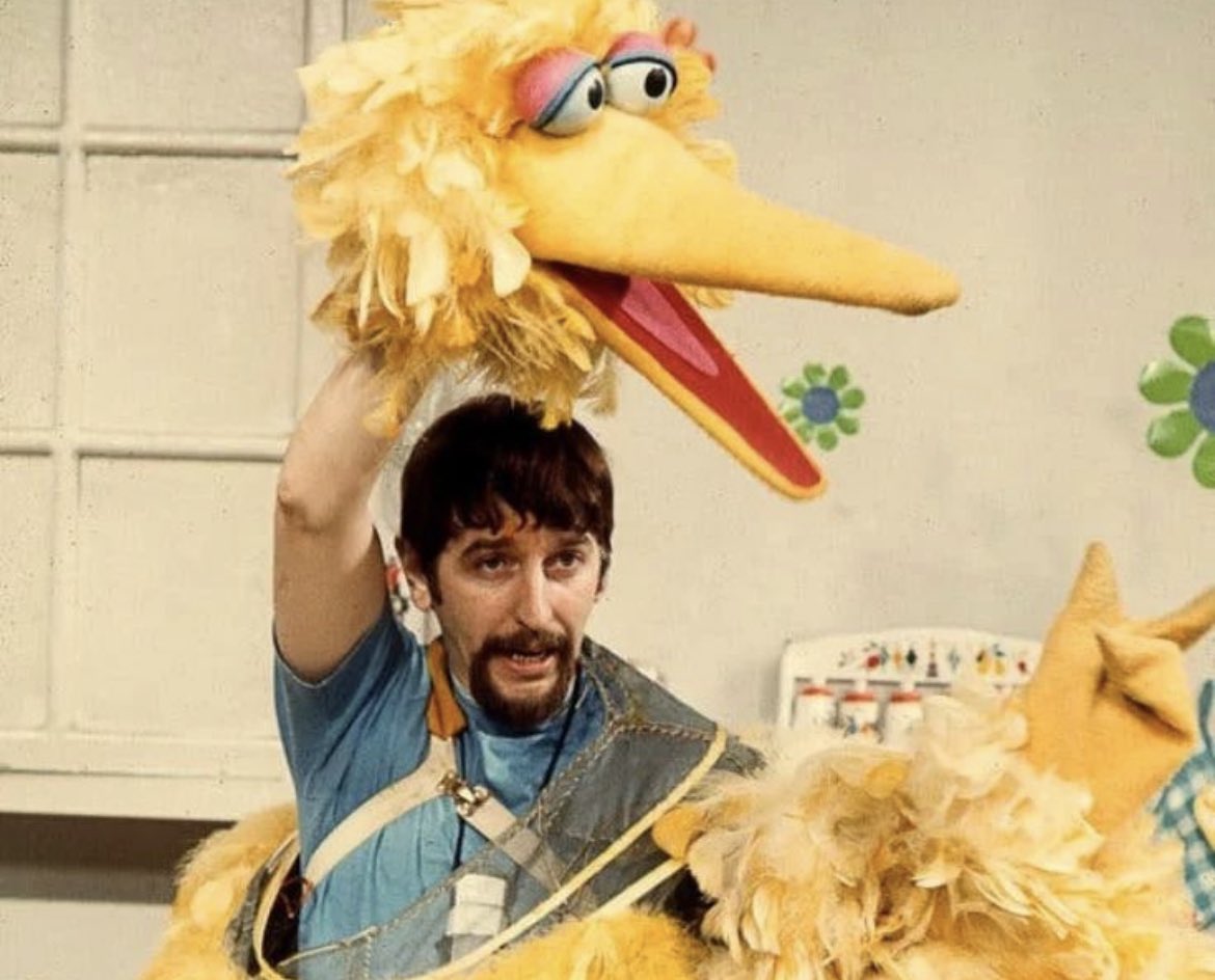 historyinmemes's tweet photo. How to Operate the Big Bird Costume

Big Bird is an 8-foot 2-inch (249 cm) anthropomorphic canary that was operated by Carroll Spinney (swipe left) from 1969 to 2018. As Spinney got older, Big Bird appeared less frequently on the show, and when he did, his on-screen time got shorter and shorter because it was difficult for him to hold up his arms for long periods of time.