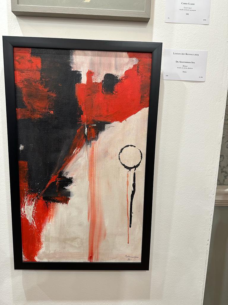 shanthipriyadr's tweet photo. My  painting titled Meraki at the London art biennale. An honour to be appreciated by mayor of the royal borough of Kennington and chelsea https://t.co/8Bs6UQqgA4