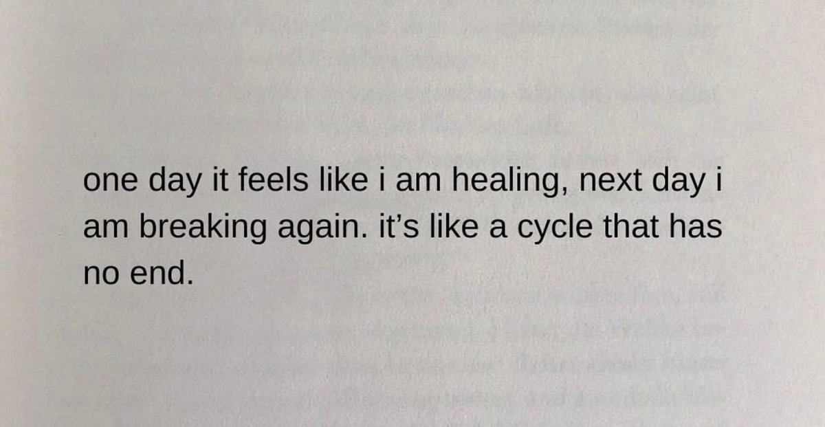 a never ending cycle.