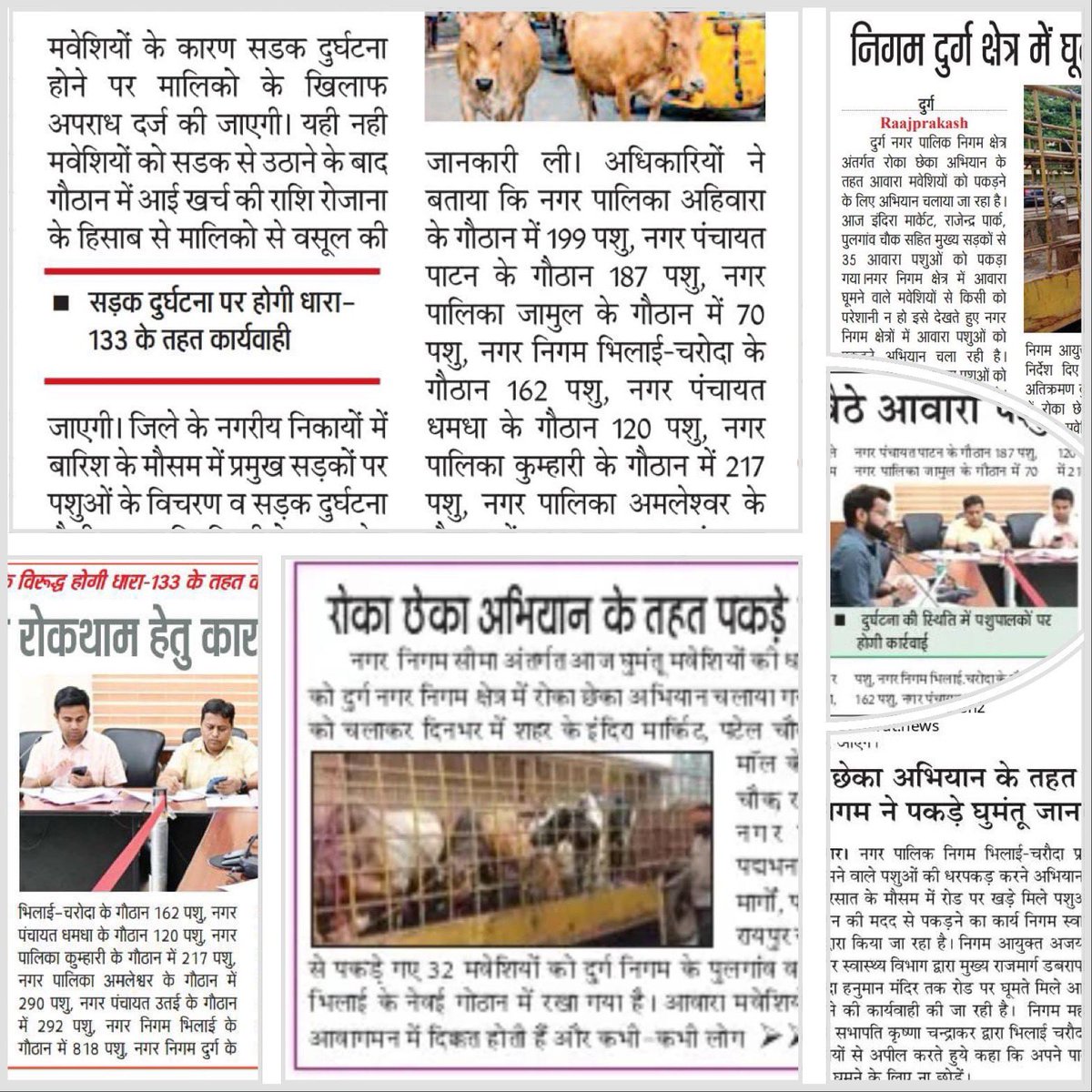 IASTripathiCG's tweet photo. #StrayCattles #Relocation #AnimalProtection #Tagging #JointActivity @DurgDist #ULB @ChhattisgarhCMO @RChoubeyCG @amitabhjn @KPSingh_IAS https://t.co/tveG1Sgo1s