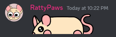 RattyPawsTTV's tweet photo. I made a couple new lil emotes on discord!! this is my favourite of the two, but there's also a long chatbug as well. I might make a bunch of different long bugs... 🤔 https://t.co/r0PeI3n9ii
