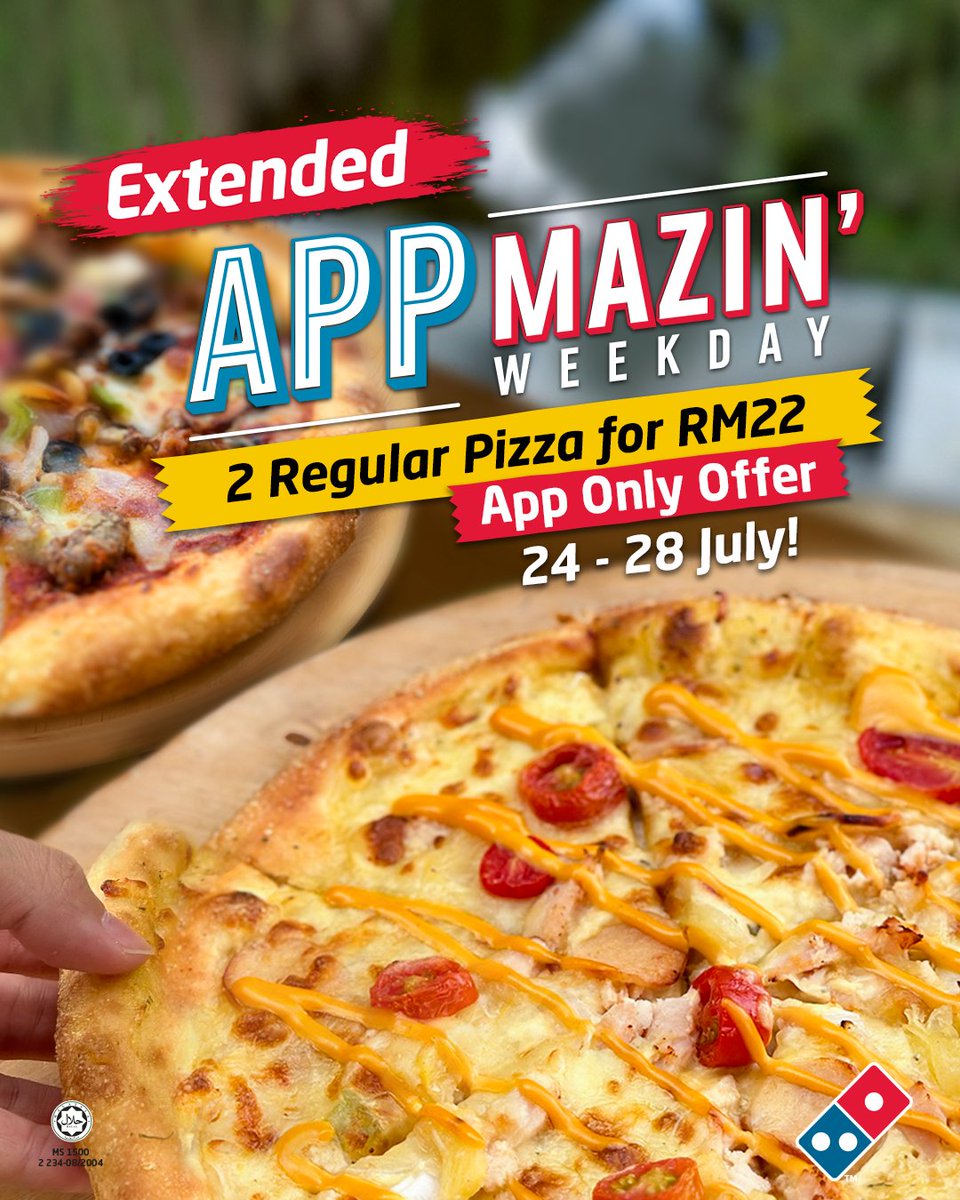 Enjoy our extended deal only for you! Order today via Domino’s apps to grab this awesome cheesy pizza goodness 😋🍕 qrco.de/bdWNSI
