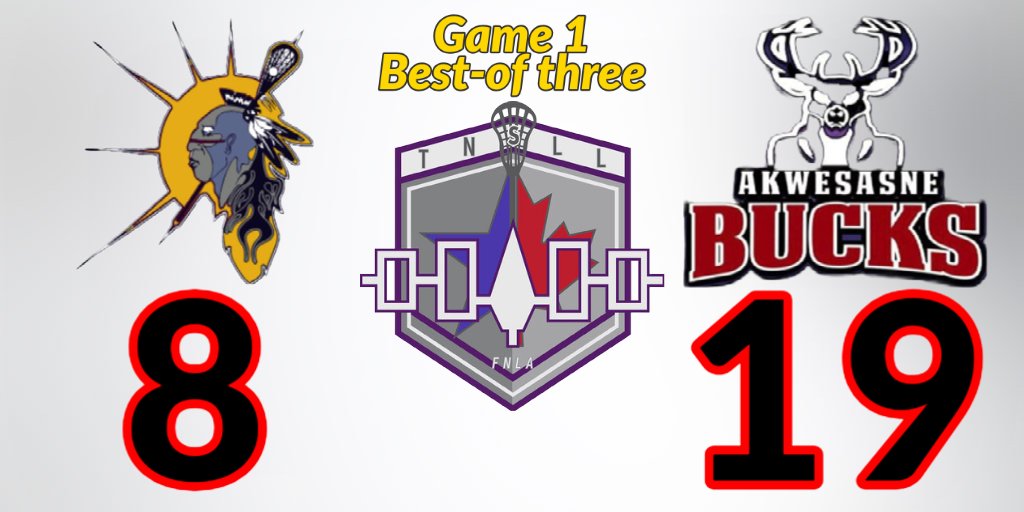 Game 1 goes to the #TNSLL top seeded Akwesasne Bucks who handle the visiting Cornwall Island Redmen