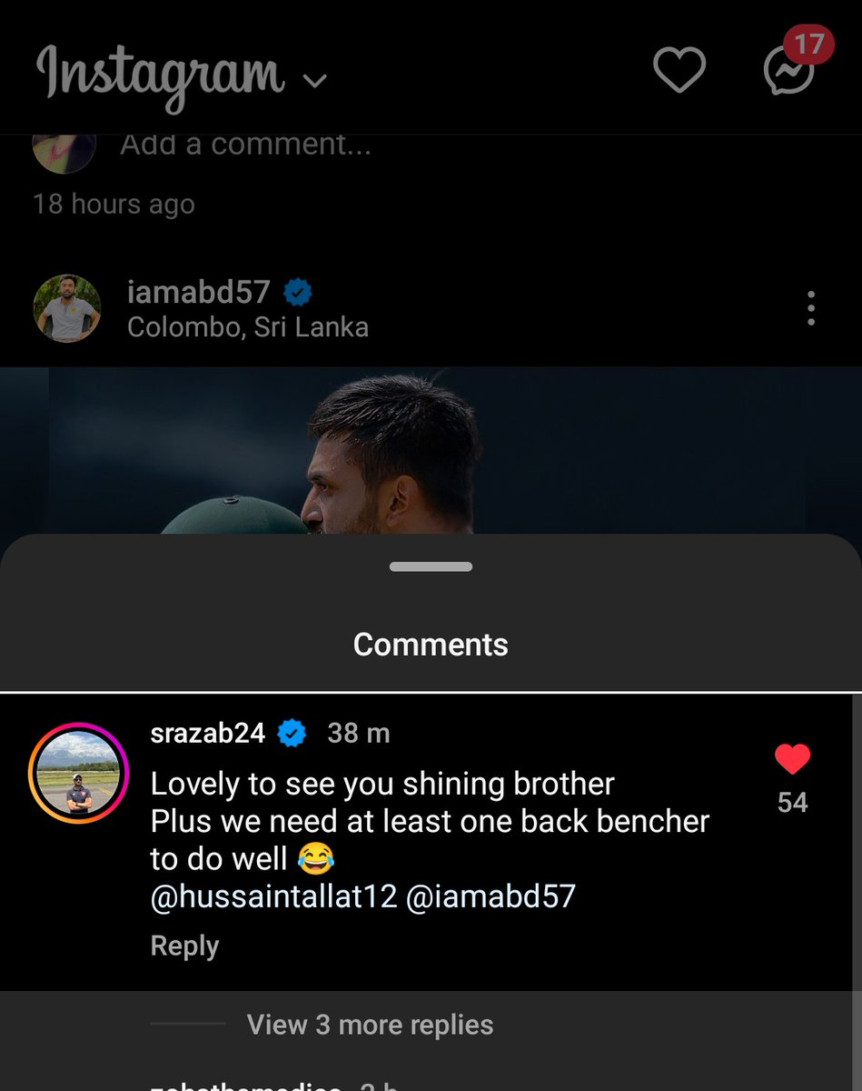 _noeleven11's tweet photo. sikandar raza's reply under abd's post 😭😭😭 (his team is out from Zimbabwe t10 league) https://t.co/ie4jX9sHlu