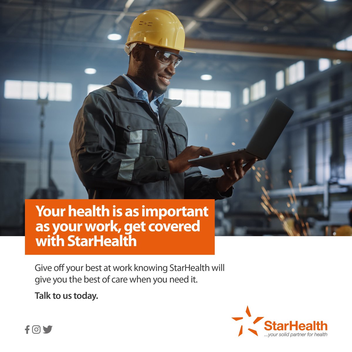 StarHealthGH's tweet photo. For all businesses of all sizes, we provide relevant health packages to cover your staff. 

Talk to us today. 

#yoursolidpartnerforhealth https://t.co/o8ZN7Oi4wE