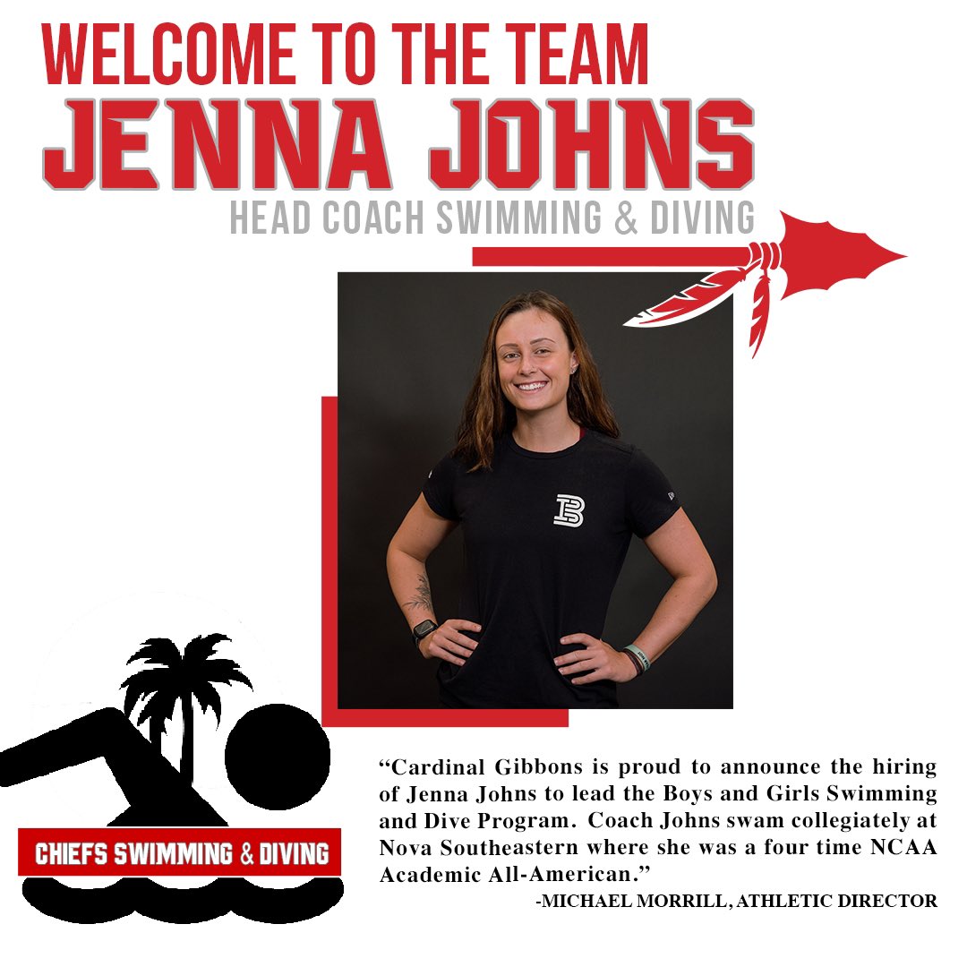 Excited to welcome Coach Jenna Johns to the Cardinal Gibbons Family! @Jenna_Johnss_