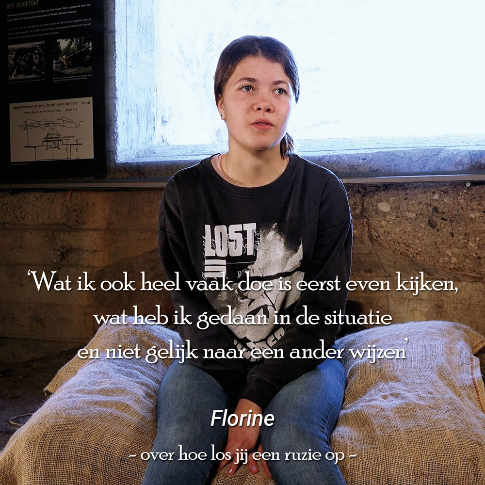 Florine over hoe los jij een ruzie op: "Wat ik ook heel vaak doe is eerst even kijken, wat heb ik gedaan in de situatie en niet gelijk naar een ander wijzen."

Meer info over dit project via: bit.ly/3XWK5E7  

#verhalenuitdevuurlinie #dorpindevuurlinie #educatie