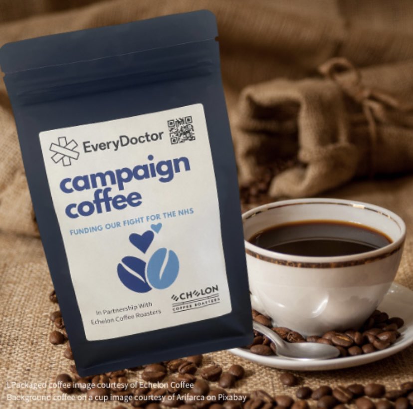 JujuliaGrace's tweet image. Hello my lovelies! 🌟NEW🌟!
The brilliant @echelonroasters are partnering with us to create lovely artisanal Campaigns Coffee! It’s delicious and every bag ordered supports our work fighting for the NHS. Lovely as a treat or a gift!
 
Our work is powered by you…