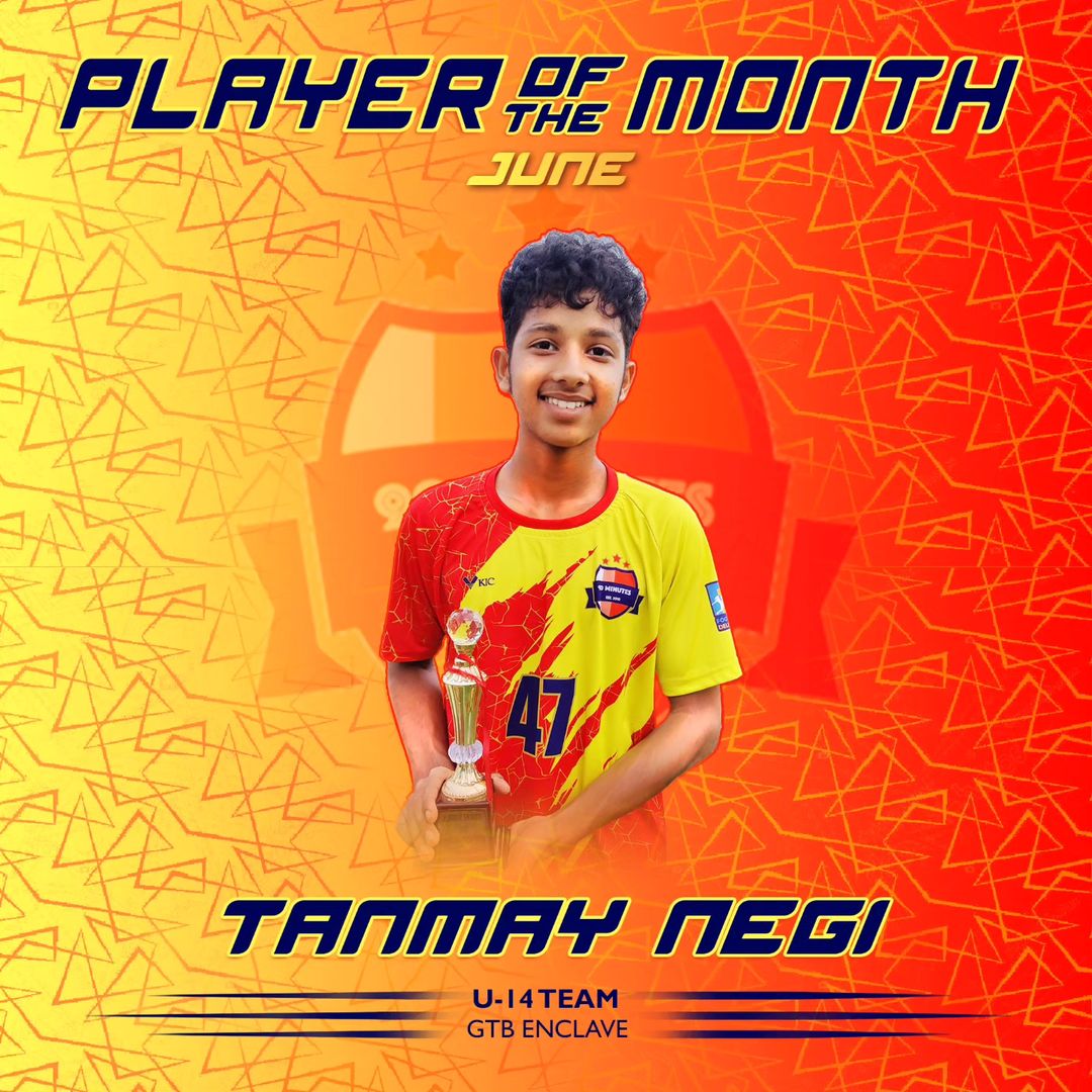 90minutesfc's tweet photo. June U-14 Team Player of the Month : Tanmay Negi
( Branch : GTB Enclave )
#nmfc #weare90 #makeitcount #iamnmfc
#nmfcacademy #footballtakesover #AnybodyCanPlay #dilshadgarden
#RasmusHรธjlund #Degea #WomensWorldCup
#Brighton #Amrabat #lufc #Fulham #Camavinga #Bayern #Dortmund https://t.co/ETsx8N5oR6