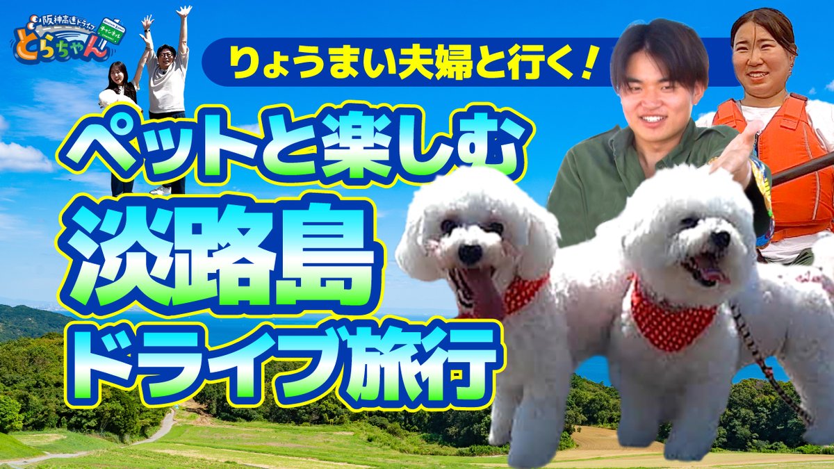 hex_info's tweet photo. 【🚗阪神高速ドライブチャンネルどらちゃん7月号が公開🎉】
7月号は、「夏休みはここで決まり！ペットと楽しむ淡路島旅行🐶」
ワンちゃんと楽しめる淡路島の観光スポットをりょうまい夫婦と紹介✨
ぜひチェックしてください
https://t.co/8pupKvuwdi

#阪神高速どらちゃん #淡路島 #わんこ ＃夏休み https://t.co/QrIN5xmW5m