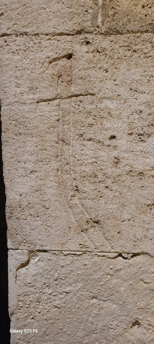 Belgrad Kal'ası'nda vakti zamanında bir nöbetçi askerimizin kılıcıyla kazıdığı kılıç ve kama şekilleri. (15/07/23)