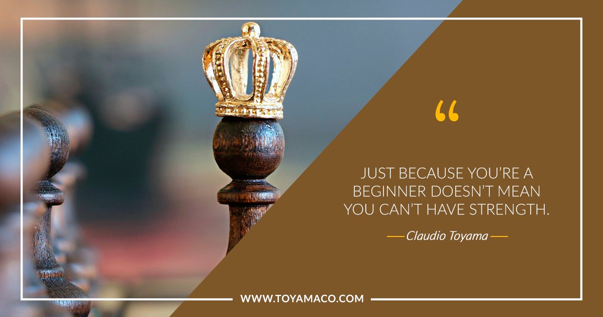 ClaudioGT's tweet photo. “Just because you’re a beginner doesn’t mean you can’t have strength.” #SSVWay #personaldevelopment https://t.co/YOXs7CkNEb