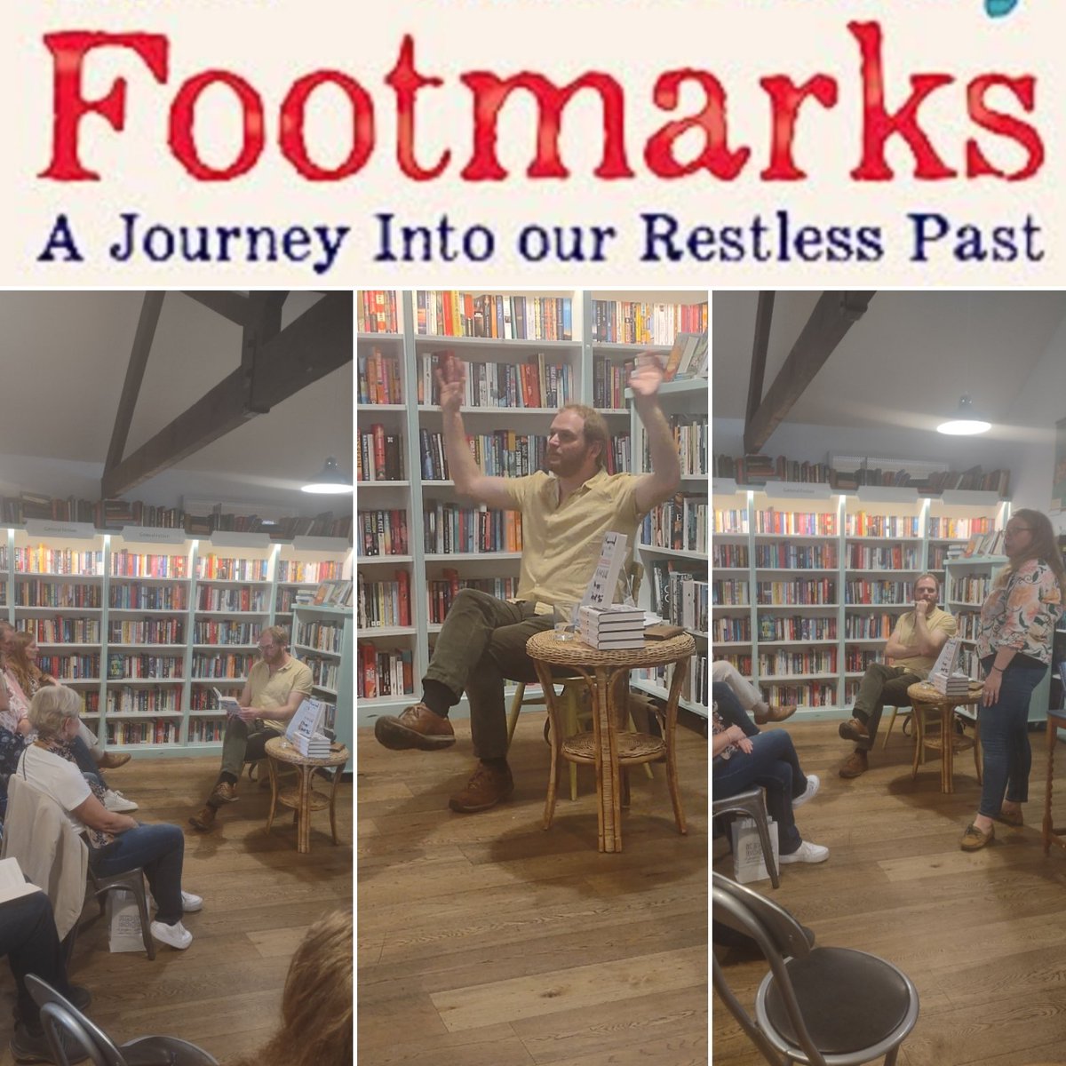 Thank you so much to @Jim_Leary for a truly fascinating insight into the archaeology of movement, routes and journeys. Archaeology at its most vivid and animated! 👣 Signed copies of Footmarks are available in the shop today.