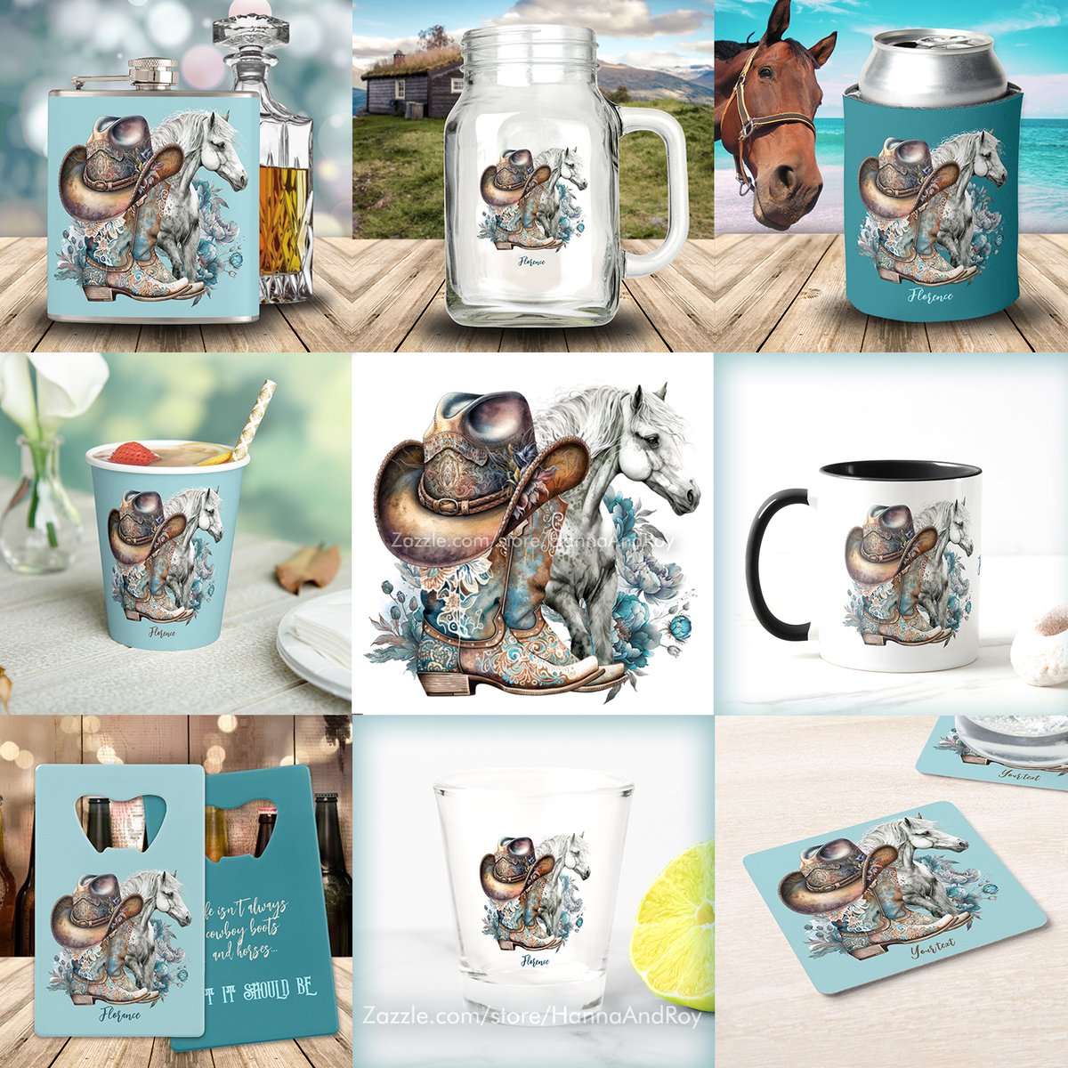 My new design 20% off >>> zazzle.com/store/hannaand… #horses #horselover #horsegirl #horsegift #cowgirlstyle #personalizedhorsegift #zazzle #westernstyle