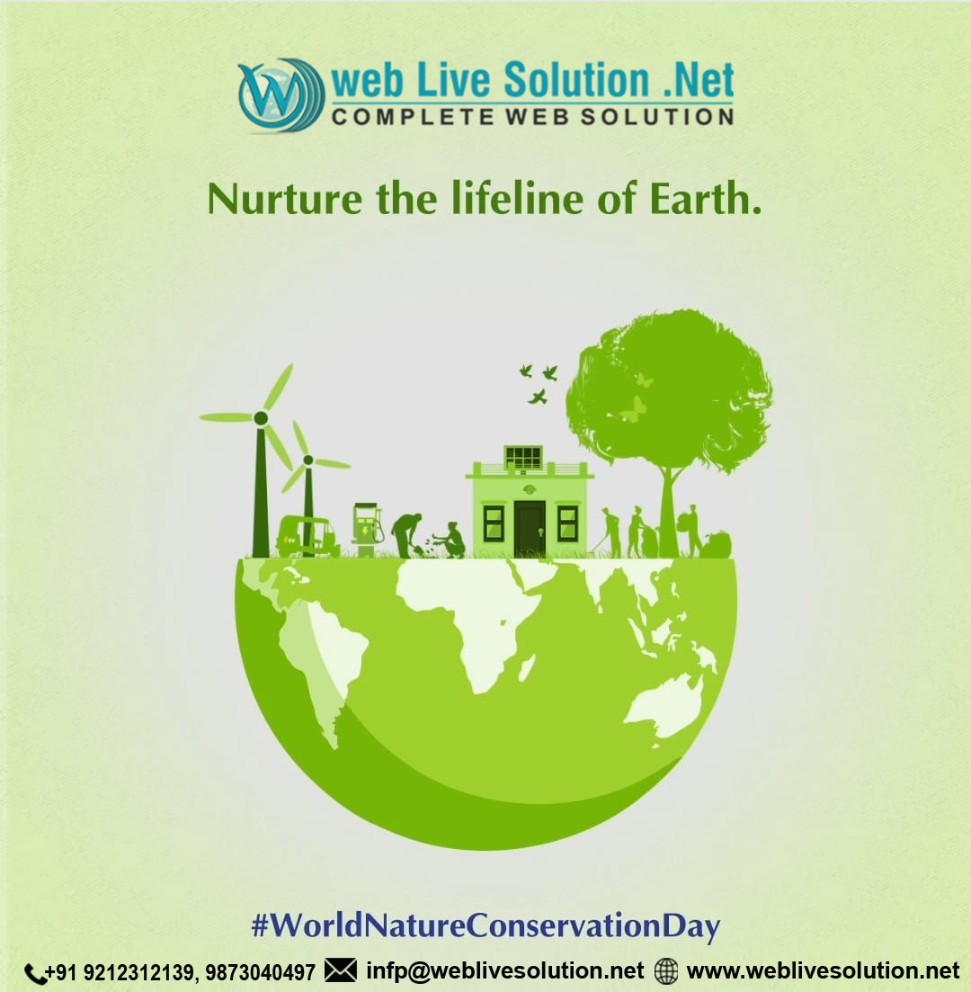 WebLiveSolutio1's tweet image. This World Nature Conservation Day, let&apos;s preserve, protect, and thrive.

#WebLiveSolution.Net#WebLiveSolutionForYou#WorldNatureConservationDay #ConserveNature #SaveEarth #GreenHome #Sustainability