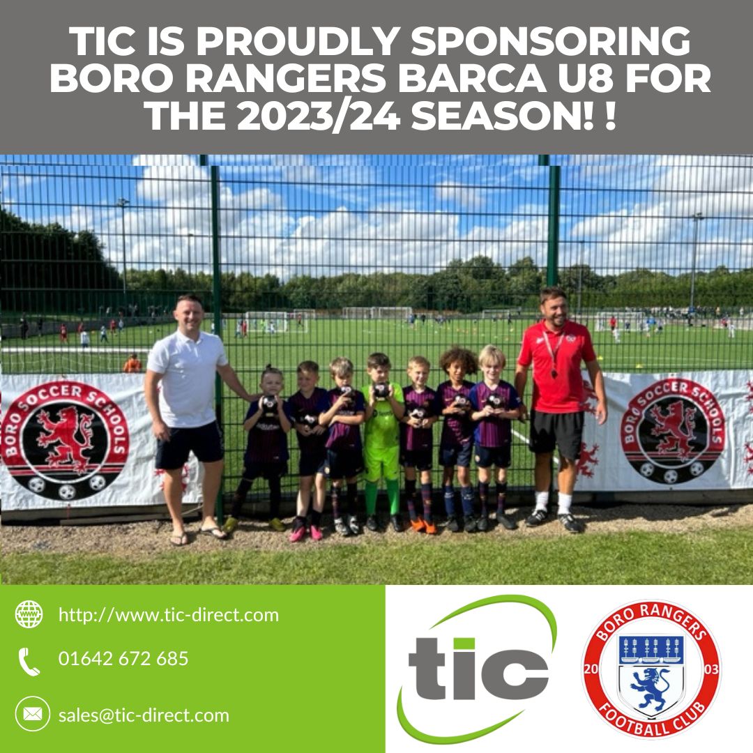 TeessideIn69641's tweet photo. Exciting news!

TIC is proudly sponsoring Boro Rangers Barca U8 for the 2023/24 season!

Their amazing support will fuel our talented young team's journey from local league triumphs to national competitions.

Get ready to witness their football magic! https://t.co/tcGssBvdGn