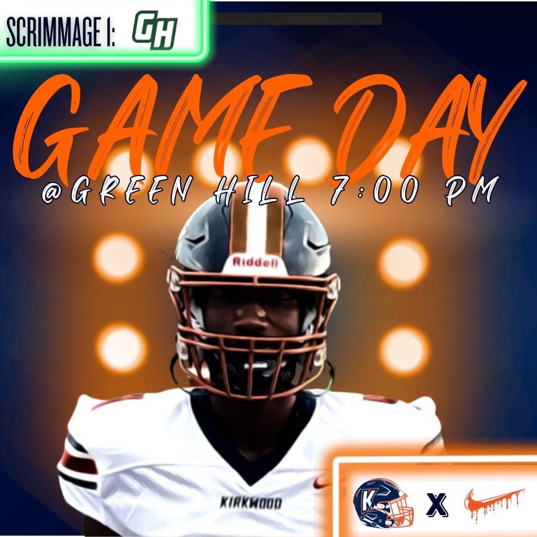 Kirkwood Football (@kcobrasfootball) on Twitter photo Scrimmage 1:
🆚<a href="/GreenHill_Hawks/">Green Hill Football</a>
📍220 Old North Greenhill Rd
🕰️7:00pm
#KirkwoodMen
#OrangeSlime🐍 Scrimmage 1:
🆚<a href="/GreenHill_Hawks/">Green Hill Football</a>
📍220 Old North Greenhill Rd
🕰️7:00pm
#KirkwoodMen
#OrangeSlime🐍