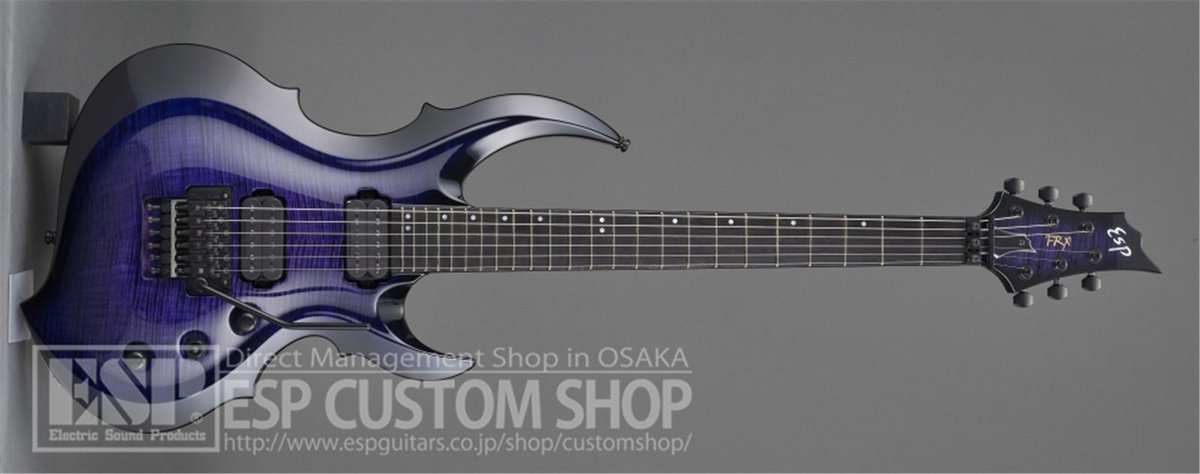 espcustomshop's tweet photo. 【商品情報！】ESP FRX-CTM FM 

鋭利なボディシェイプとベベルドアーチが特徴的なFRXからフレイムメイプルトップ仕様のモデルが登場！

ご予約受付中！

詳細・ご注文は→https://t.co/aQJxSaJcNQ

#espguitars #frx #flamedmaple #hiendguitar #Guitar #ギター #楽器 #梅田 https://t.co/HEV1rxzurK