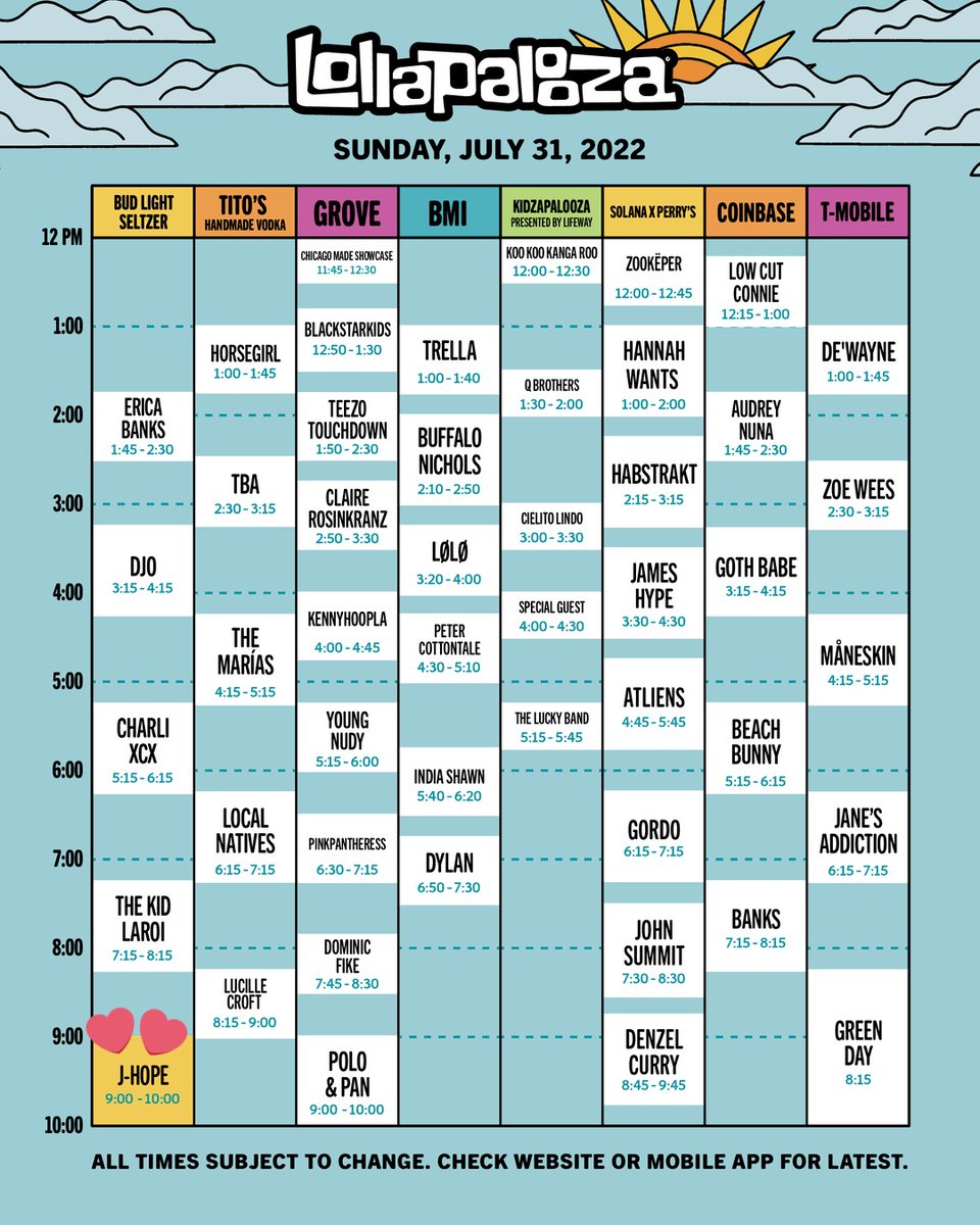 minisodx's tweet photo. THIS IS CONCERNING.. I NEED TO KNOW HOW @bangcvt HAS THE NERVE TO CONVINCE THEIR WHOLE FANDOM THAT TXT IS PERFORMING AT A SIDE STAGE??

TXT WILL LITERALLY PERFORM AT ONE OF THE MAIN STAGE, SAME AS J-HOPE'S LAST YEAR LOLLAPALOOZA STAGE https://t.co/OhDzQeu2YF